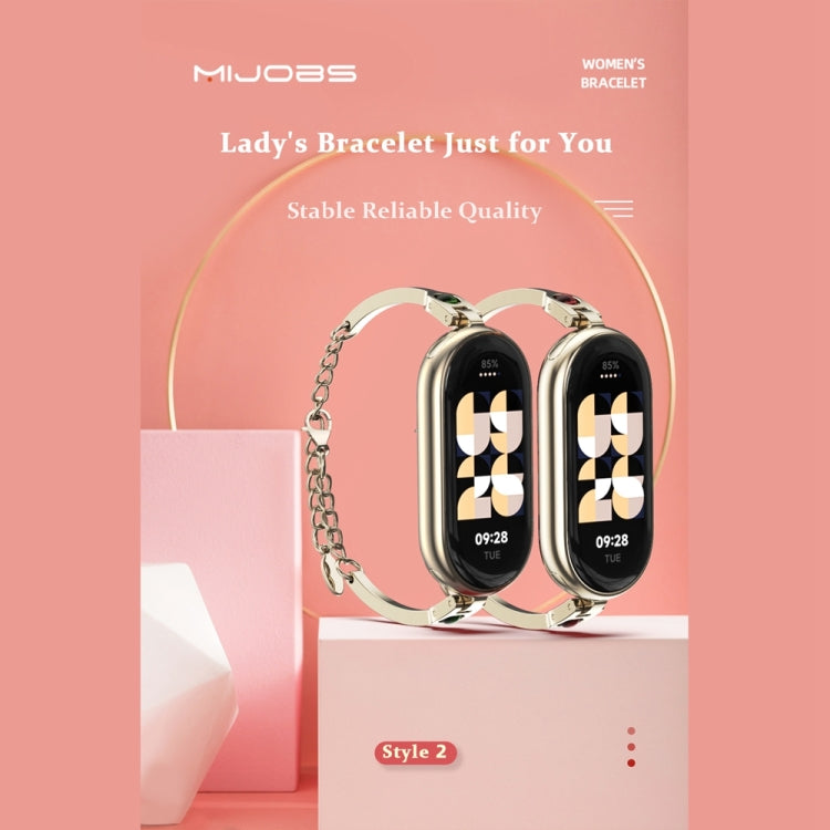 For Xiaomi Smart Band 10 / 9 / 8 Mijobs Mermaid Beauty Bracelet Watch Band(Light Gold Red) - free shipping - PMC TechLife - Order now!