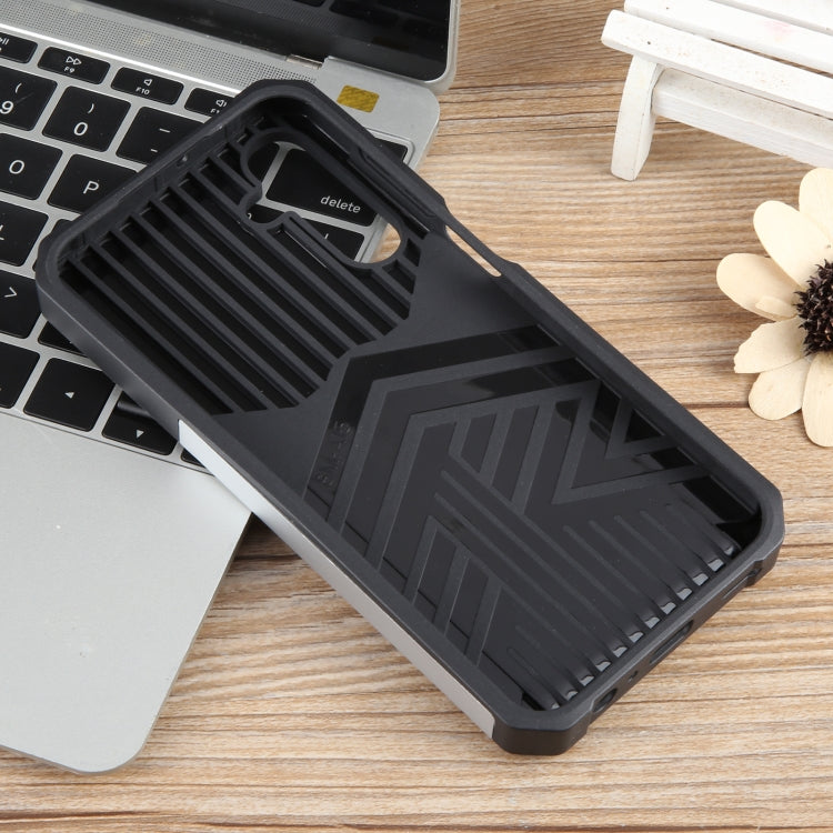 For Samsung Galaxy A15 Camera Shield Card Slot PC+TPU Phone Case(Silver) - Galaxy Phone Cases by PMC TechLife | Online Shopping South Africa | PMC TechLife