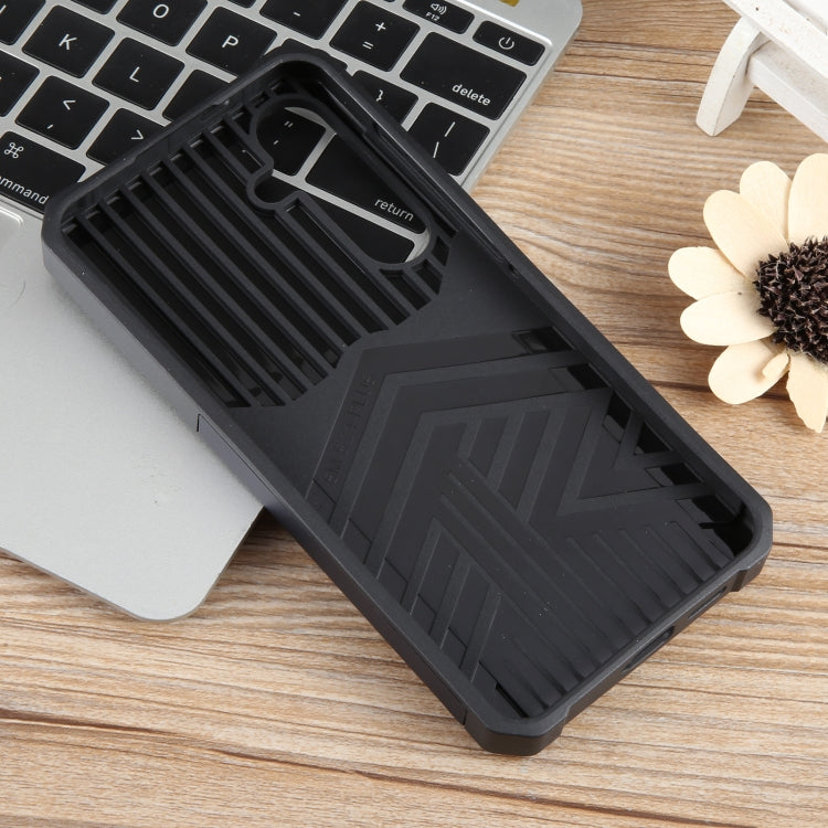 For Samsung Galaxy S24+ 5G Camera Shield Card Slot PC+TPU Phone Case(Blue) - Galaxy S24+ 5G Cases by PMC TechLife | Online Shopping South Africa | PMC TechLife