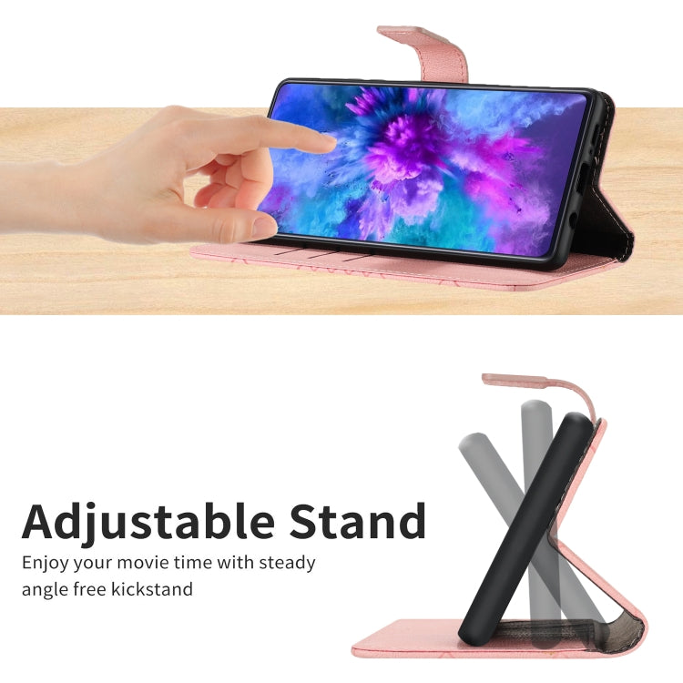 For iPhone 16e Rhombic Grid Texture Leather Phone Case(Pink) - iPhone 16e Cases by PMC TechLife | Online Shopping South Africa | PMC TechLife | Buy Now Pay Later Mobicred