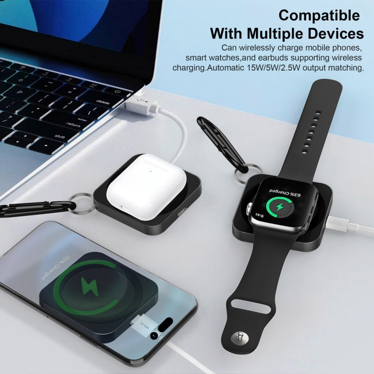For iPhone / AirPods / iWatch Series 3 in 1 Portable Wireless Charger(Black) - free shipping - PMC Jewellery - Order now!