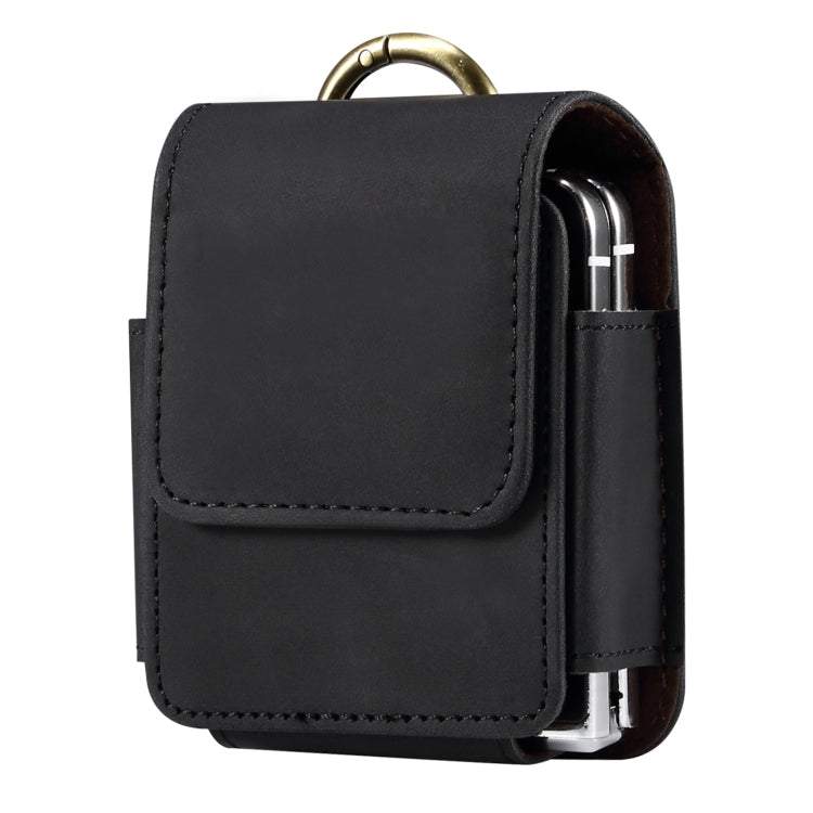 Skin Feel Leather Texture Waist Hanging Phone Case(Black) - Universal Leather Case by PMC TechLife | Online Shopping South Africa | PMC TechLife | Buy Now Pay Later Mobicred