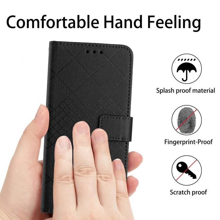 For Google Pixel 9 Pro Rhombic Grid Texture Leather Phone Case(Black) - free shipping - PMC TechLife - Order now!