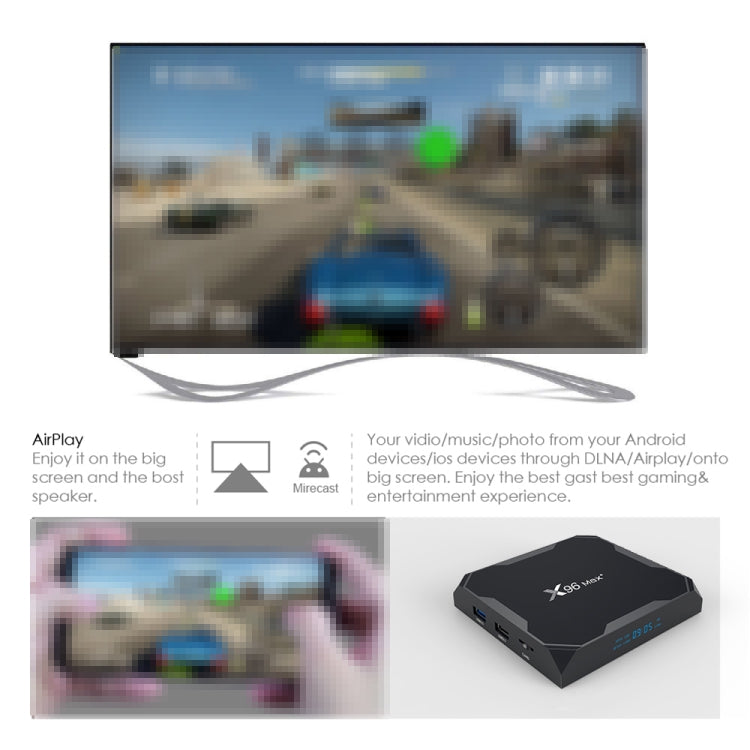 X96 max+ 4K Smart TV Box, Android 9.0, Amlogic S905X3 Quad-Core Cortex-A55,4GB+32GB, Support LAN, AV, 2.4G/5G WiFi, USBx2,TF Card, US Plug - free shipping - PMC TechLife - Order now!