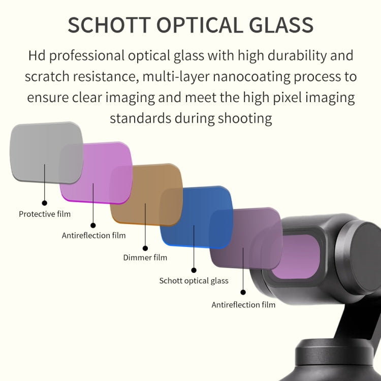 For DJI OSMO Pocket 3 JSR CB Series Camera Lens Filter, Filter:ND64PL - Lens Accessories by JSR | Online Shopping South Africa | PMC TechLife | Buy Now Pay Later Mobicred