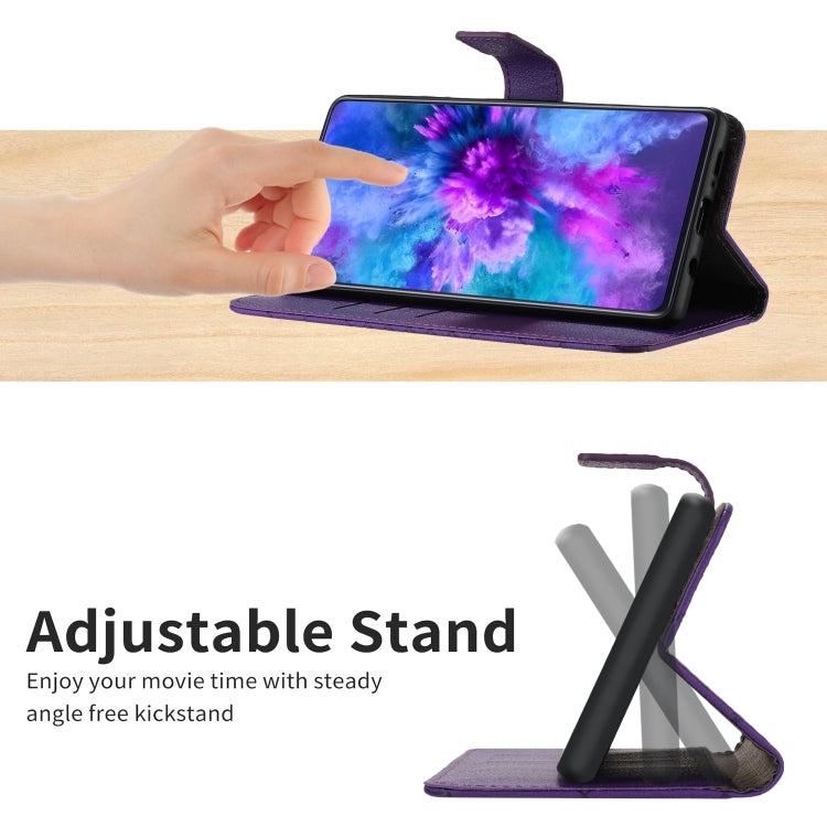 For Motorola Moto G Play 4G 2024 Rhombic Grid Texture Leather Phone Case(Purple) - free shipping - PMC Jewellery - Order now!