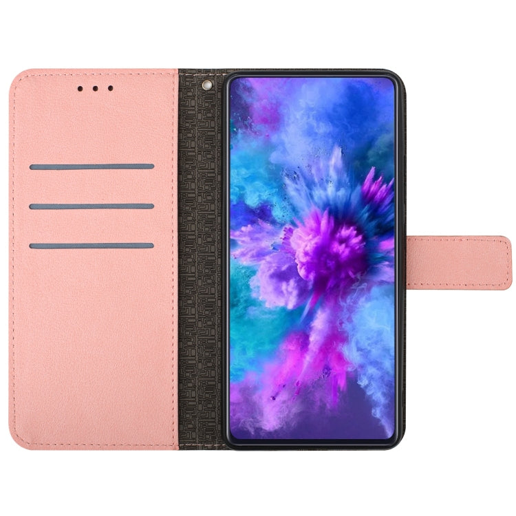 For Motorola Moto G Play 4G 2024 Rhombic Grid Texture Leather Phone Case(Pink) - Motorola Cases by PMC Jewellery | Online Shopping South Africa | PMC Jewellery | Buy Now Pay Later Mobicred