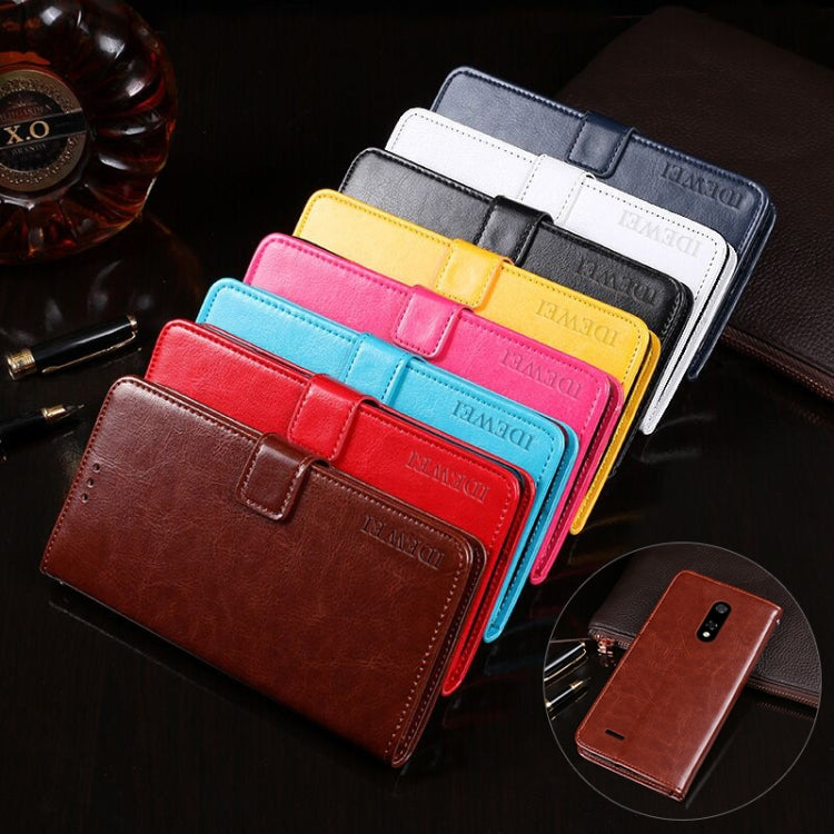For Ulefone Note 8P idewei Crazy Horse Texture Horizontal Flip Leather Case with Holder & Card Slots & Wallet(Red) - Ulefone Cases by idewei | Online Shopping South Africa | PMC Jewellery | Buy Now Pay Later Mobicred