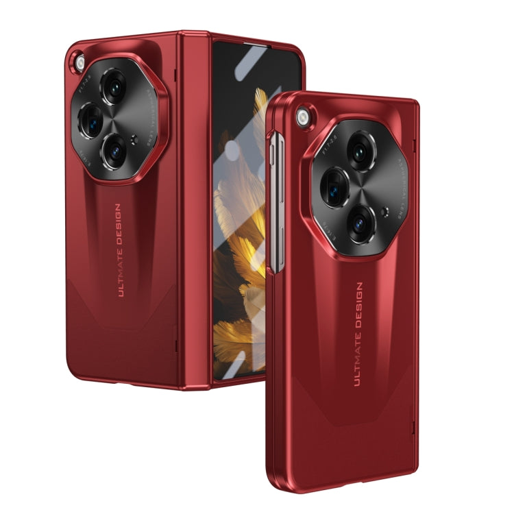 For OPPO Find N3 / OnePlus Open Integrated Frosted Electroplating Full Coverage Phone Case(Red) - OnePlus Cases by PMC TechLife | Online Shopping South Africa | PMC TechLife | Buy Now Pay Later Mobicred