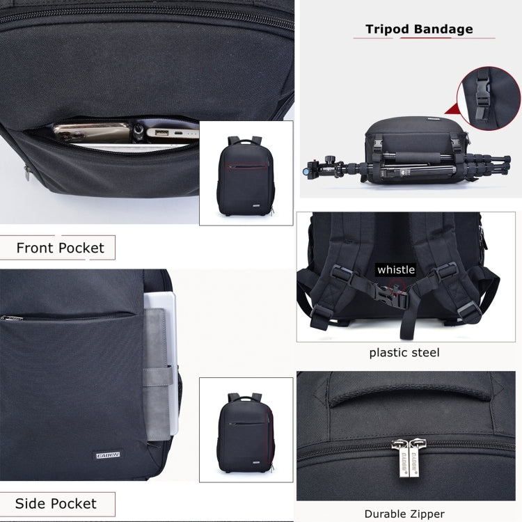 CADeN W9 Travel Lens Pouch Bag Drone Camera Backpack Bag(Black) - free shipping - PMC TechLife - Order now!