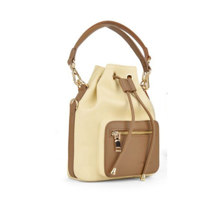 Cwatcun D82 Bundle Drawstring Lens Bag PU Crossbody Camera Bag(Beige) - free shipping - PMC TechLife - Order now!