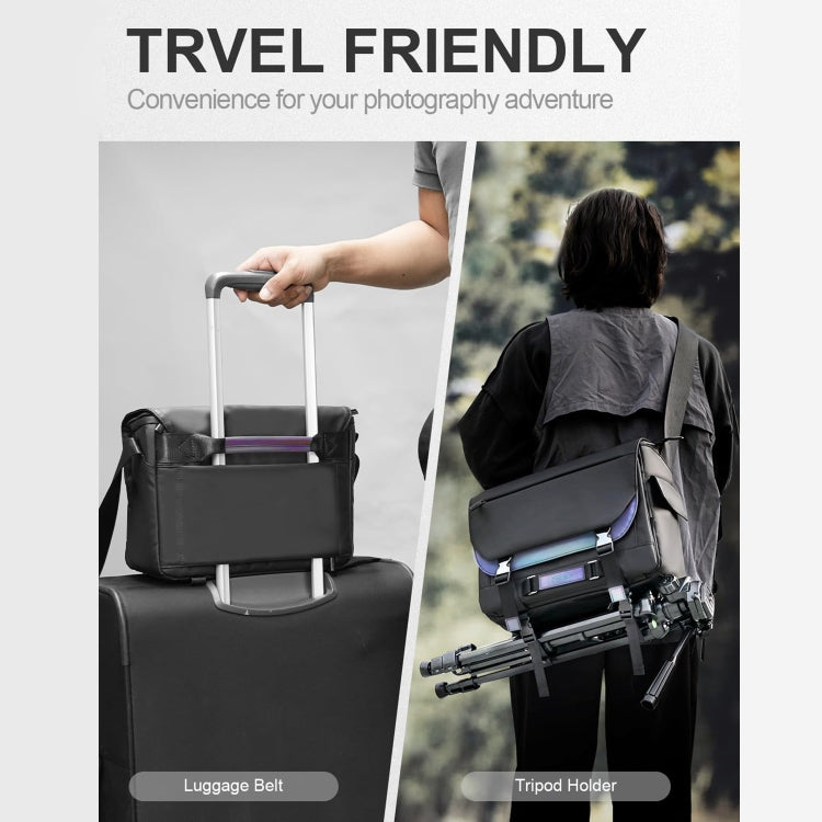 Cwatcun D85 Camera Bag Side Quick Access Camera Messenger Case Waterproof Bag, Size:30 x 15 x 24cm Small(Black) - free shipping - PMC TechLife - Order now!