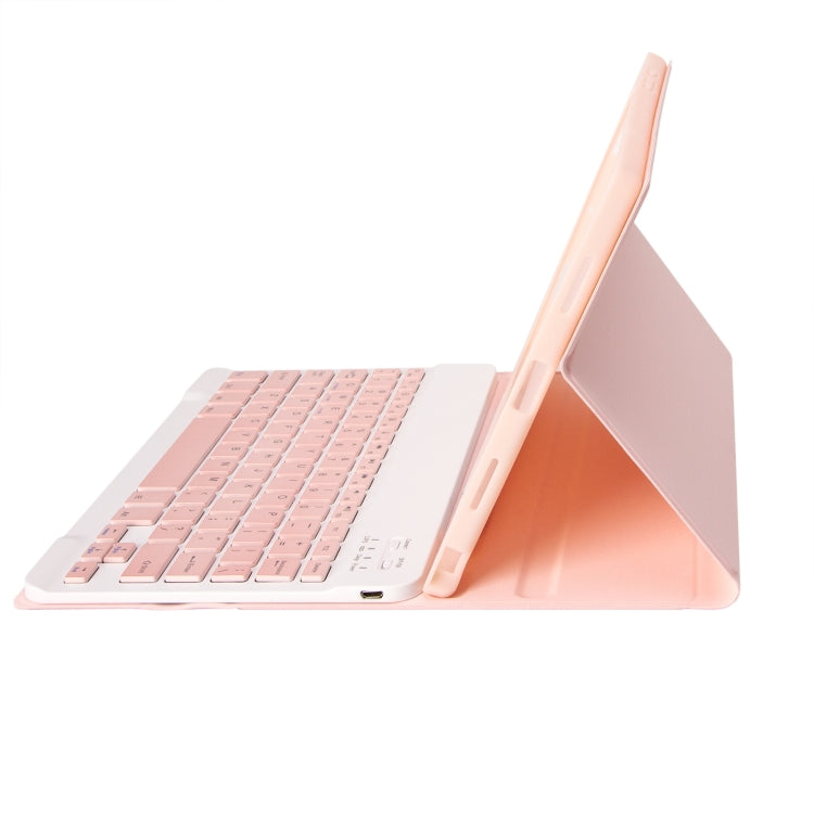 For Samsung Galaxy Tab A9+ X210/X215/X215 A09B Candy Color TPU Bluetooth Keyboard Leather Tablet Case with Pen Holder(Pink) - free shipping - PMC TechLife - Order now!