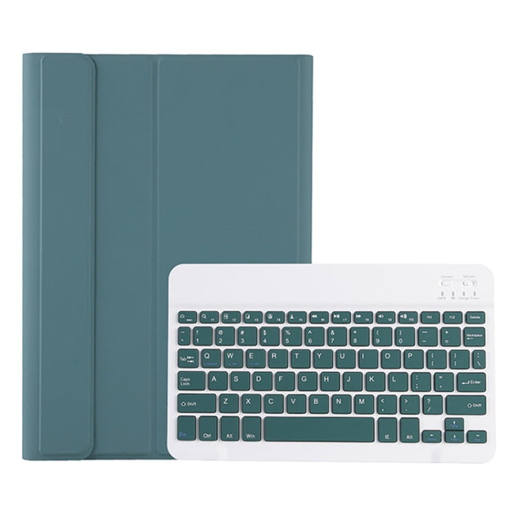 For Samsung Galaxy Tab A9+ X210/X215/X215 A09B Candy Color TPU Bluetooth Keyboard Leather Tablet Case with Pen Holder(Dark Green) - Samsung Keyboard by PMC TechLife | Online Shopping South Africa | PMC TechLife