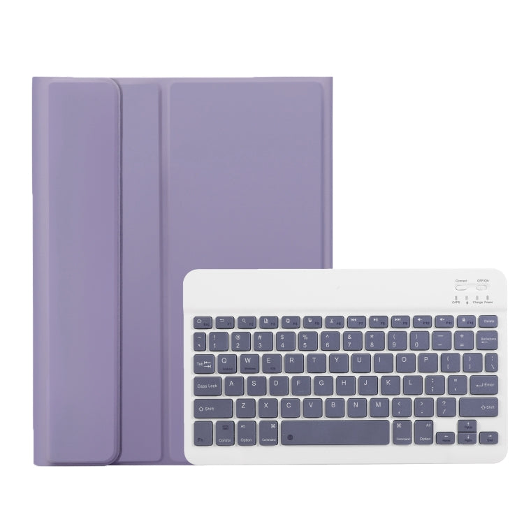For Samsung Galaxy Tab A9+ X210/X215/X215 A09B Candy Color TPU Bluetooth Keyboard Leather Tablet Case with Pen Holder(Purple) - Samsung Keyboard by PMC TechLife | Online Shopping South Africa | PMC TechLife