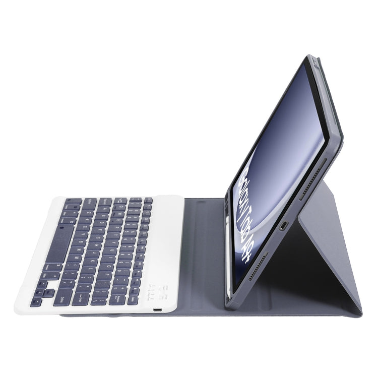 For Samsung Galaxy Tab A9+ X210/X215/X215 A09B Candy Color TPU Bluetooth Keyboard Leather Tablet Case with Pen Holder(Purple) - Samsung Keyboard by PMC TechLife | Online Shopping South Africa | PMC TechLife