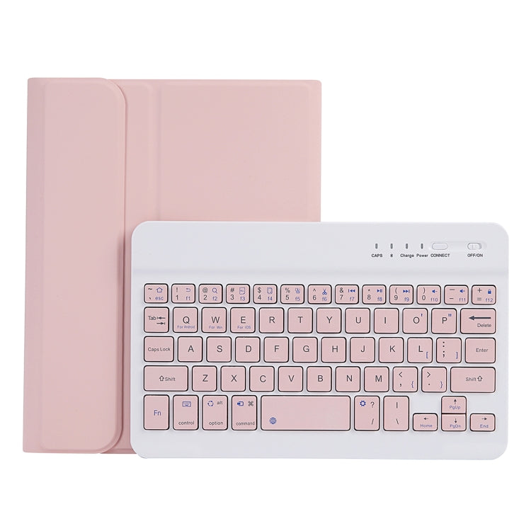 For Samsung Galaxy Tab A9 X110/X115 A221B Candy Color TPU Bluetooth Keyboard Leather Tablet Case with Pen Holder(Pink) - Samsung Keyboard by PMC TechLife | Online Shopping South Africa | PMC TechLife