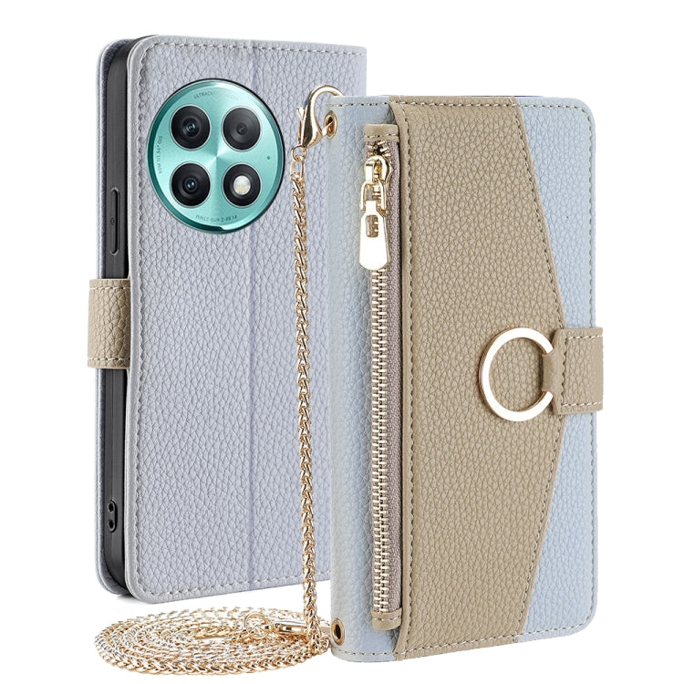 For OnePlus Ace 2 Pro Crossbody Litchi Texture Leather Phone Case(Blue) - OnePlus Cases by PMC TechLife | Online Shopping South Africa | PMC TechLife | Buy Now Pay Later Mobicred