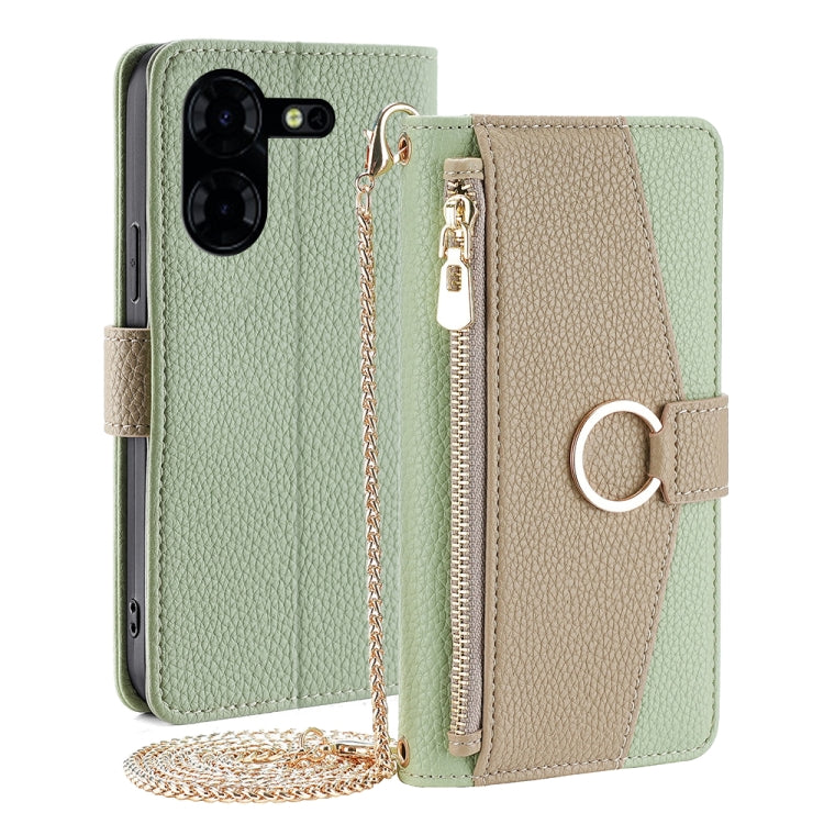 For Tecno Pova 5 Pro Crossbody Litchi Texture Leather Phone Case(Green) - Tecno Cases by PMC TechLife | Online Shopping South Africa | PMC TechLife | Buy Now Pay Later Mobicred