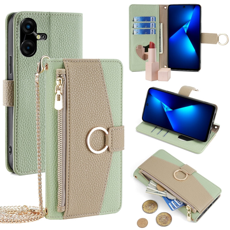 For Tecno Pova Neo 3 Crossbody Litchi Texture Leather Phone Case(Green) - Tecno Cases by PMC TechLife | Online Shopping South Africa | PMC TechLife | Buy Now Pay Later Mobicred