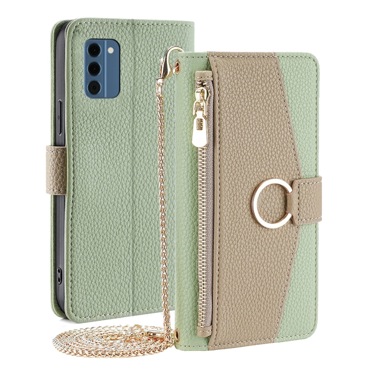 For Nokia C300 4G Crossbody Litchi Texture Leather Phone Case(Green) - Nokia Cases by PMC TechLife | Online Shopping South Africa | PMC TechLife | Buy Now Pay Later Mobicred