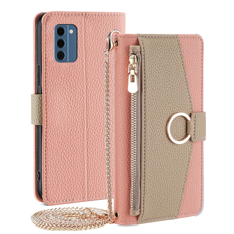 For Nokia C300 4G Crossbody Litchi Texture Leather Phone Case(Pink) - Nokia Cases by PMC TechLife | Online Shopping South Africa | PMC TechLife | Buy Now Pay Later Mobicred