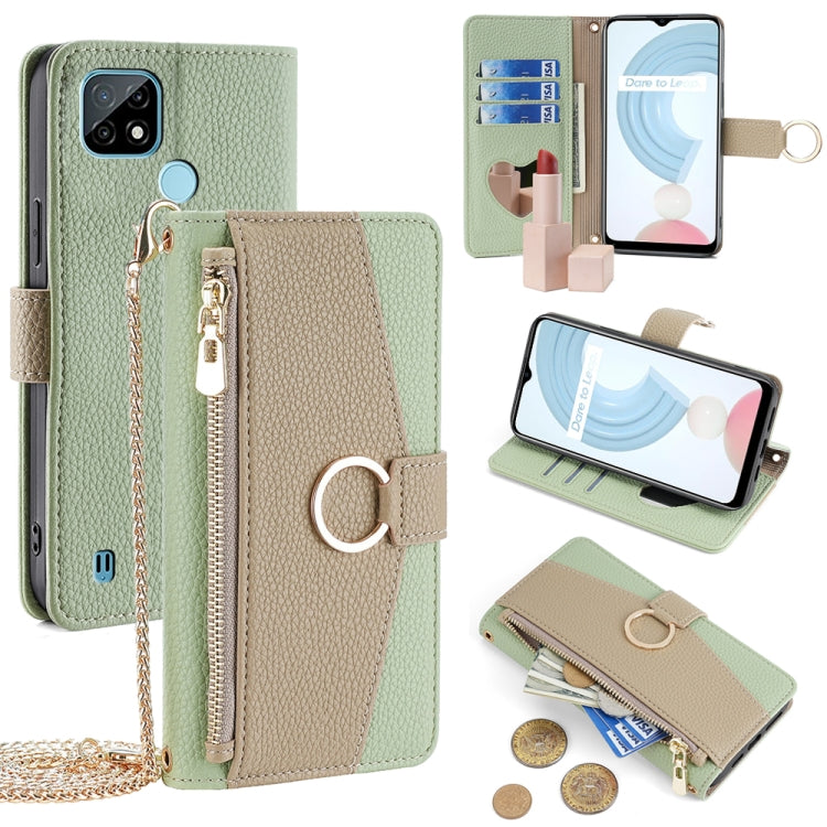 For Nokia C21 Crossbody Litchi Texture Leather Phone Case(Green) - Nokia Cases by PMC TechLife | Online Shopping South Africa | PMC TechLife | Buy Now Pay Later Mobicred