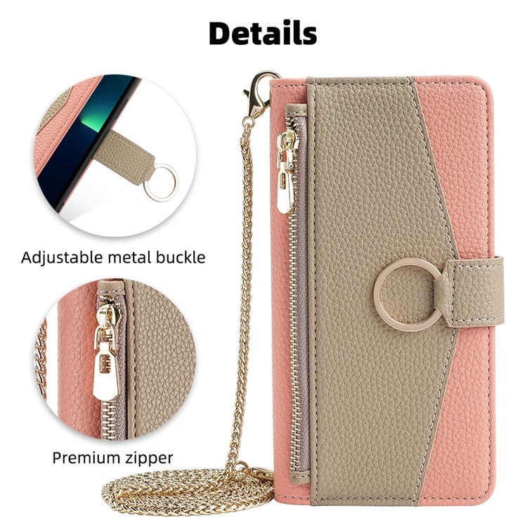 For Nokia C21 Crossbody Litchi Texture Leather Phone Case(Pink) - Nokia Cases by PMC TechLife | Online Shopping South Africa | PMC TechLife | Buy Now Pay Later Mobicred