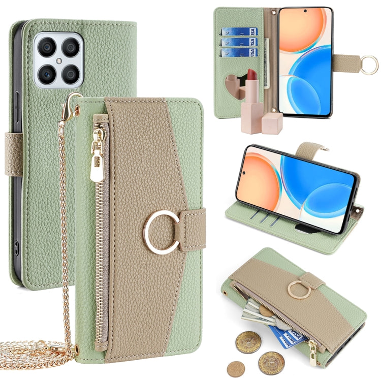 For Honor X30i / X8 Crossbody Litchi Texture Leather Phone Case(Green) - Honor Cases by PMC TechLife | Online Shopping South Africa | PMC TechLife | Buy Now Pay Later Mobicred