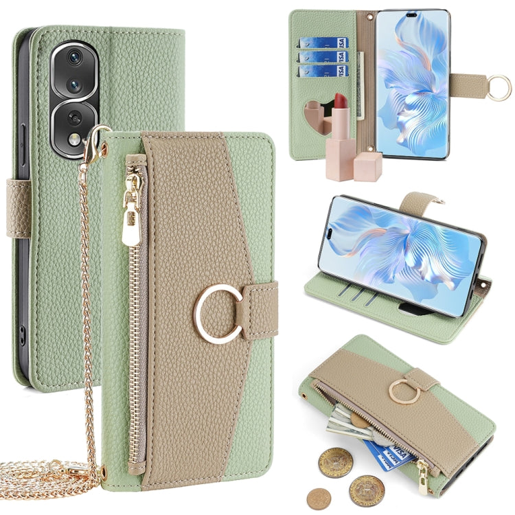 For Honor 80 Pro Crossbody Litchi Texture Leather Phone Case(Green) - Honor Cases by PMC TechLife | Online Shopping South Africa | PMC TechLife | Buy Now Pay Later Mobicred