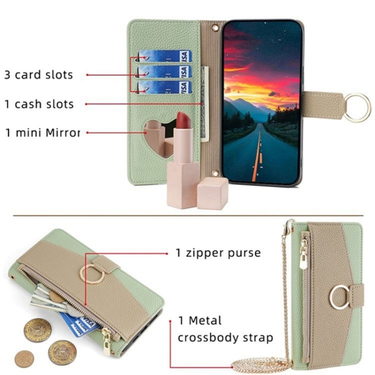 For Honor 80 Pro Crossbody Litchi Texture Leather Phone Case(Green) - Honor Cases by PMC TechLife | Online Shopping South Africa | PMC TechLife | Buy Now Pay Later Mobicred