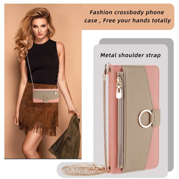 For Sony Xperia 10 V Crossbody Litchi Texture Leather Phone Case(Pink) - Sony Cases by PMC TechLife | Online Shopping South Africa | PMC TechLife | Buy Now Pay Later Mobicred