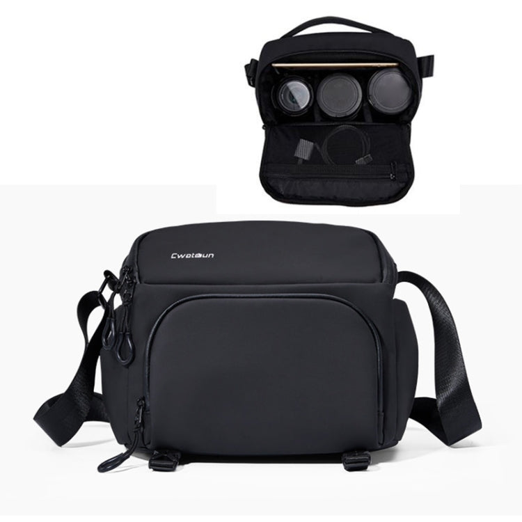 Cwatcun D101 Crossbody Camera Bag Photography Lens Shoulder Bag, Size:29 x 24 x 17cm(Black) - free shipping - PMC TechLife - Order now!