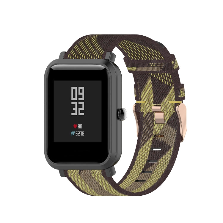 20mm Universal Stripe Weave Nylon Watch Band(Yellow) - free shipping - PMc TechLife - Order now!