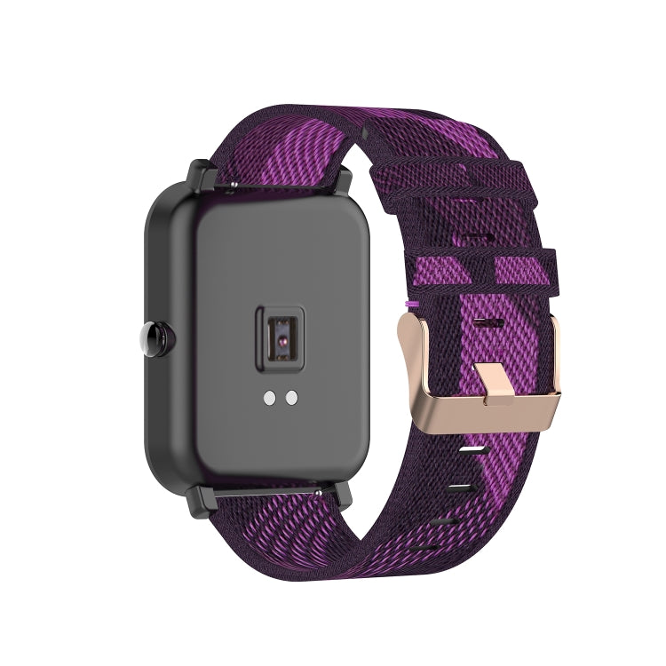 20mm Universal Stripe Weave Nylon Watch Band(Purple) - free shipping - PMc TechLife - Order now!