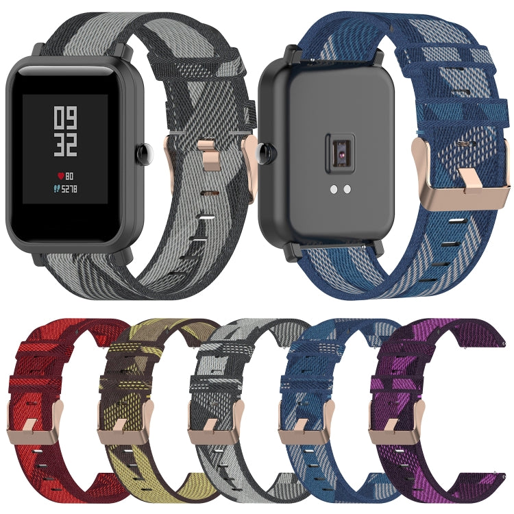 20mm Universal Stripe Weave Nylon Watch Band(Yellow) - free shipping - PMc TechLife - Order now!