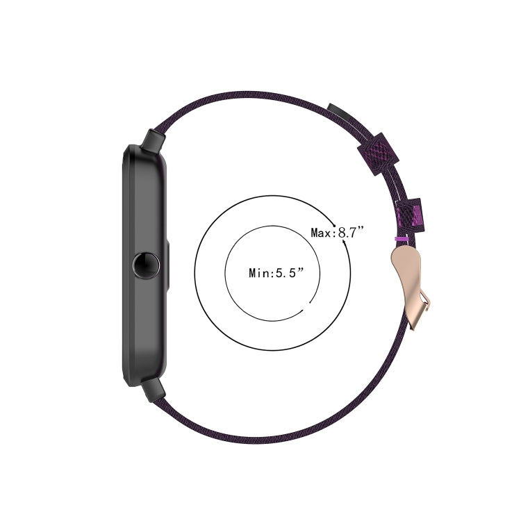 20mm Universal Stripe Weave Nylon Watch Band(Purple) - free shipping - PMc TechLife - Order now!