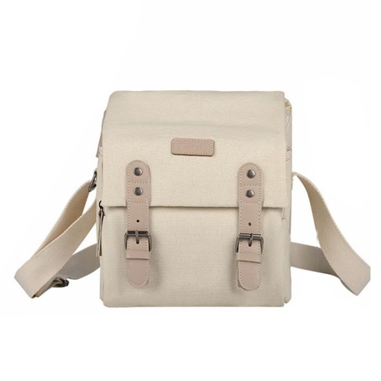 Cwatcun N1 Retro Multifunctional Canvas Waterproof Digital Camera Photography Bag, Size:18 x 12.5 x 21cm Beige - free shipping - PMC TechLife - Order now!