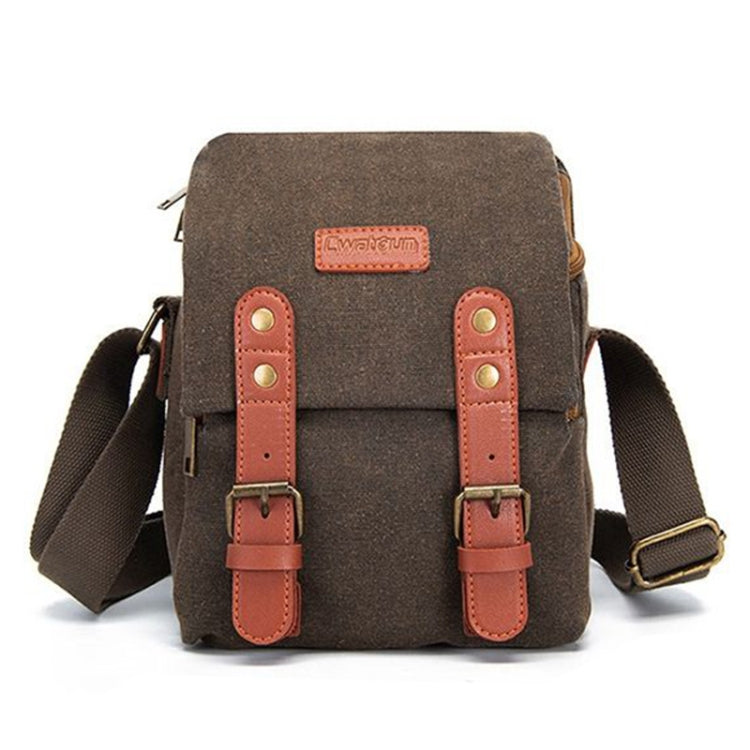 Cwatcun N1 Retro Multifunctional Canvas Waterproof Digital Camera Photography Bag, Size:22.5 x 14.5 x 27cm Coffee - free shipping - PMC TechLife - Order now!