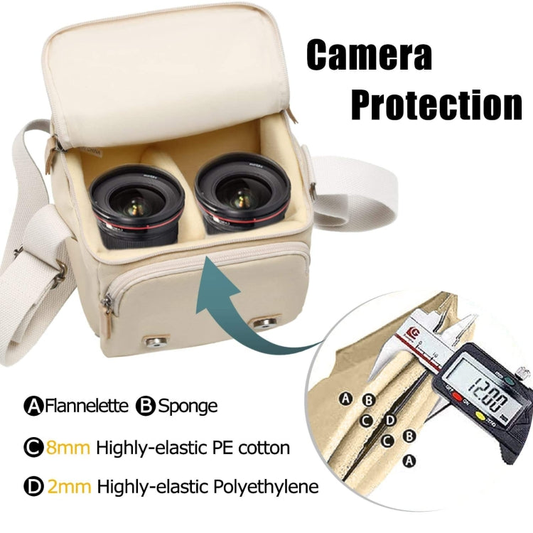Cwatcun N1 Retro Multifunctional Canvas Waterproof Digital Camera Photography Bag, Size:18 x 12.5 x 21cm Coffee - free shipping - PMC TechLife - Order now!