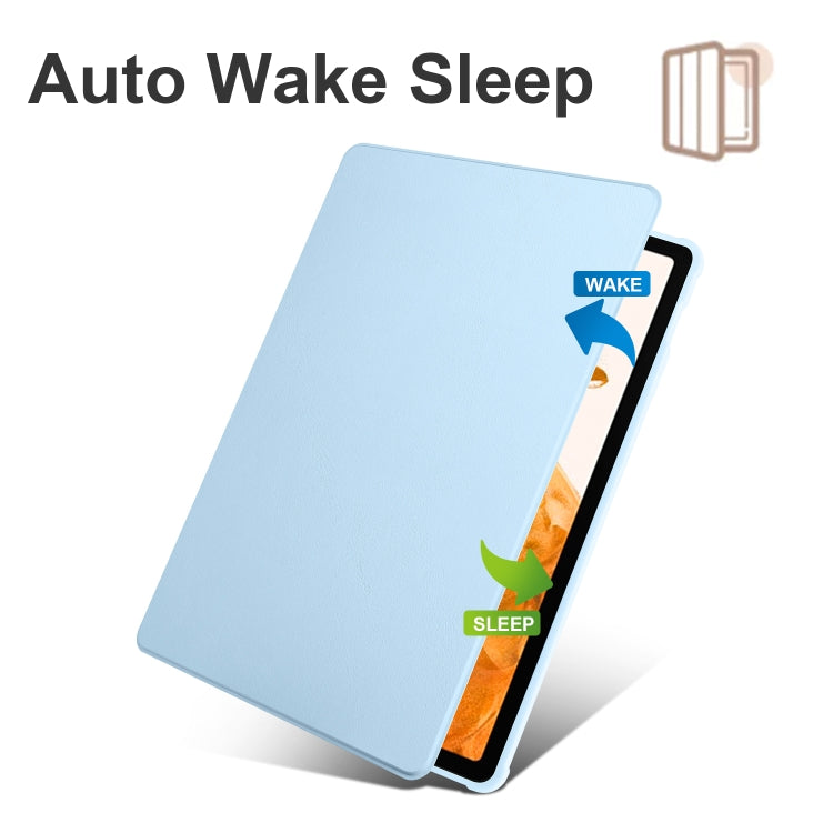 For Samsung Galaxy Tab S10+ / S9+ Acrylic 360 Degree Rotation Holder Tablet Leather Case(Ice Blue) - Galaxy Tab S9+ Cases by PMC Jewellery | Online Shopping South Africa | PMC Jewellery | Buy Now Pay Later Mobicred