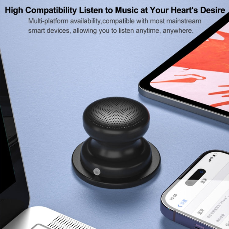 EWA A117 Portable Mini Magnetic Phone Holder Bluetooth Metal Speaker(Black) - free shipping - PMC Jewellery - Order now!