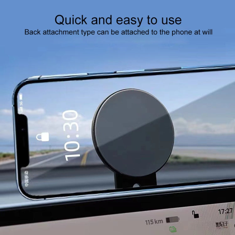 ZF013 For Tesla MagSafe Magnetic Hidden Phone Holder, Flip Version(Silver) - Car Holders by PMC TechLife | Online Shopping South Africa | PMC TechLife | Buy Now Pay Later Mobicred