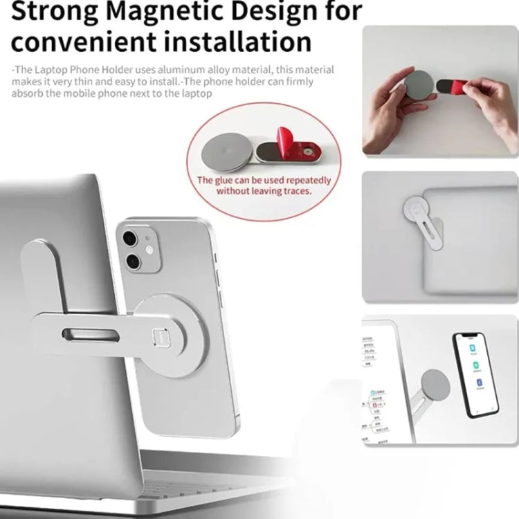 ZF012 For Tesla Magnetic Hidden Phone Holder, with 2pcs Magnets Sheet(Silver) - Car Holders by PMC TechLife | Online Shopping South Africa | PMC TechLife | Buy Now Pay Later Mobicred