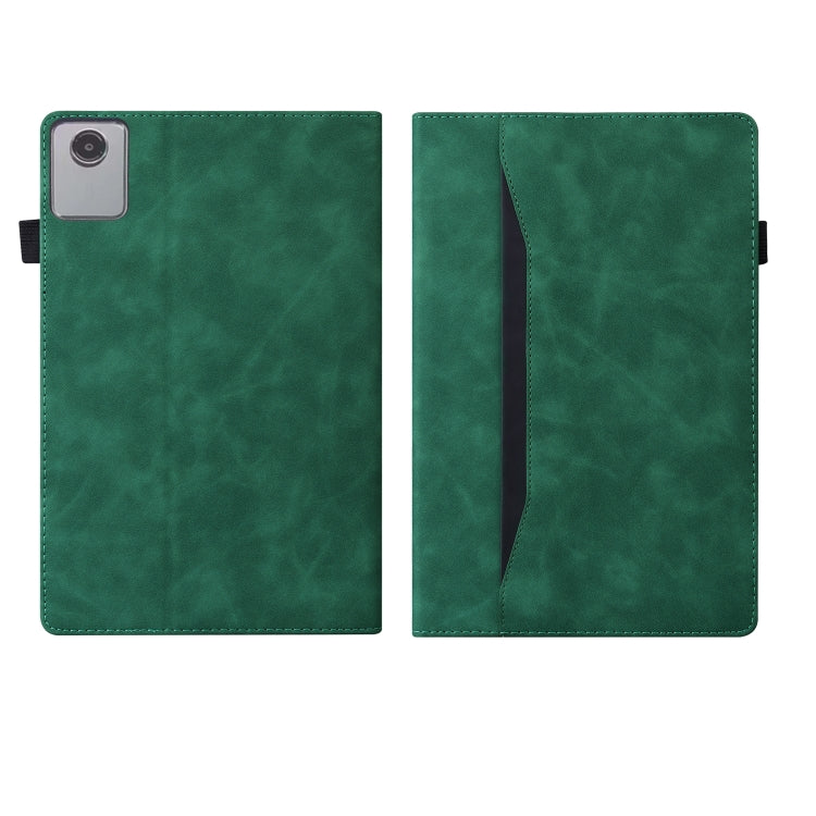 For Lenovo Tab M11 / Xiaoxin Pad 11 2024 Business Shockproof Horizontal Flip Leather Tablet Case(Green) - Lenovo by PMC Jewellery | Online Shopping South Africa | PMC Jewellery | Buy Now Pay Later Mobicred