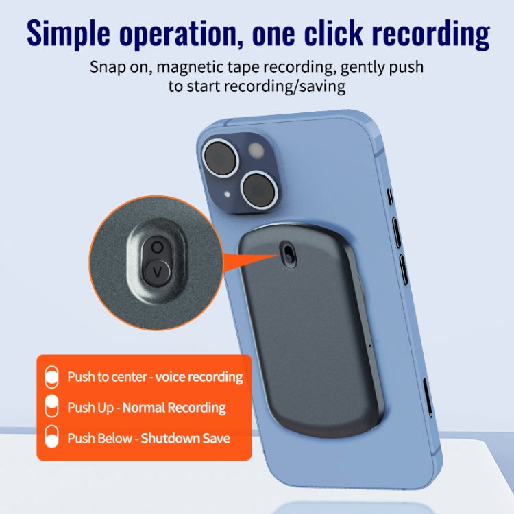 JNN A1 Strong Magnetic Mobile Call Voice Recorder, Memory:16GB(Black) - Recording Pen by JNN | Online Shopping South Africa | PMC TechLife | Buy Now Pay Later Mobicred