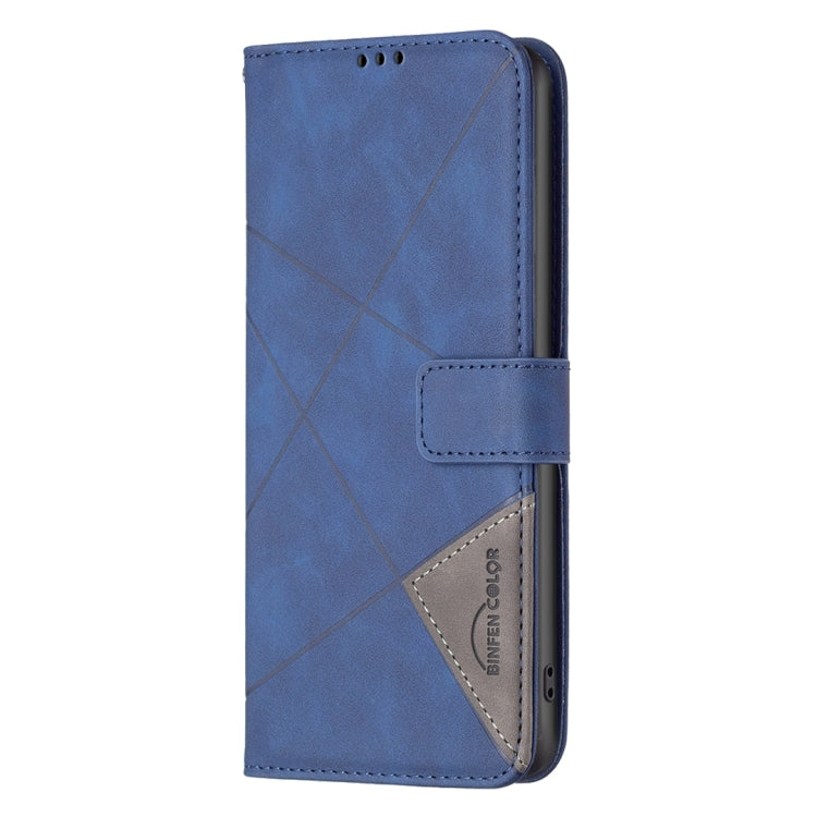 For Tecno Spark Go 2024 / 20C / POP 8 Magnetic Buckle Rhombus Texture Leather Phone Case(Blue) - Tecno Cases by PMC Jewellery | Online Shopping South Africa | PMC Jewellery | Buy Now Pay Later Mobicred