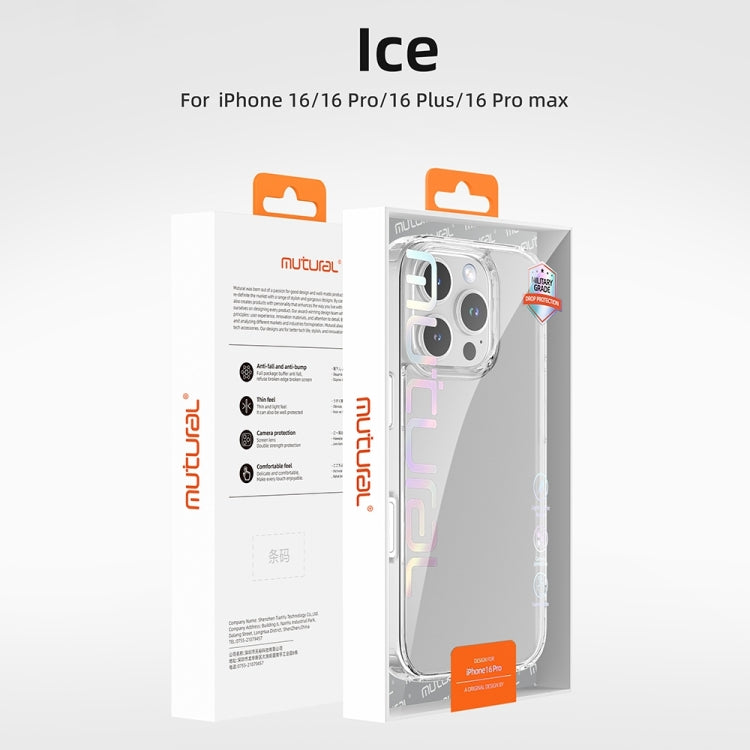 For iPhone 16 Mutural Ice Series TPU Phone Case(Transparent) - free shipping - PMC TechLife - Order now!