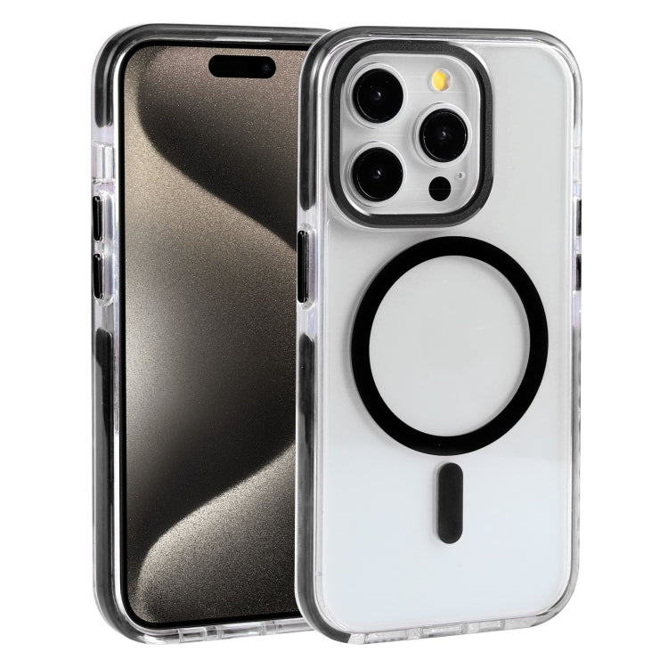 For iPhone 15 Pro Mutural Cushion Series MagSafe Magnetic Phone Case(Black) - iPhone 15 Pro Cases by Mutural | Online Shopping South Africa | PMC TechLife