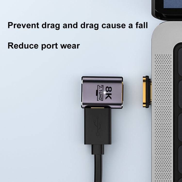 8K 60Hz HDTV to HDTV Magnetic Adapter, Straight - Adapter by PMC Jewellery | Online Shopping South Africa | PMC Jewellery | Buy Now Pay Later Mobicred